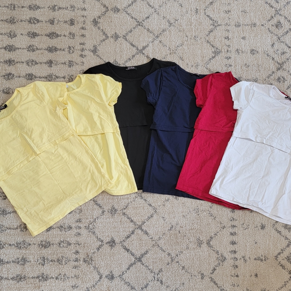 Maternity/Nursing Short Sleeve Shirts